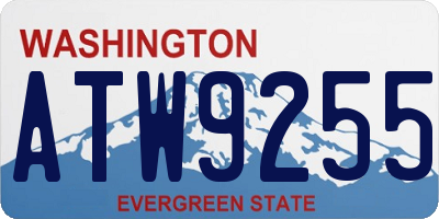 WA license plate ATW9255