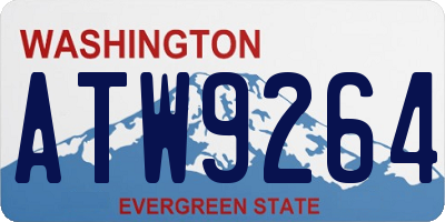 WA license plate ATW9264