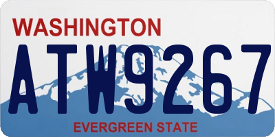 WA license plate ATW9267
