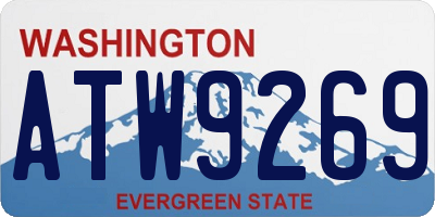 WA license plate ATW9269
