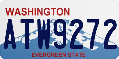 WA license plate ATW9272