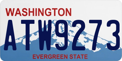 WA license plate ATW9273