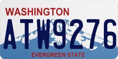 WA license plate ATW9276