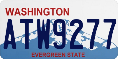 WA license plate ATW9277