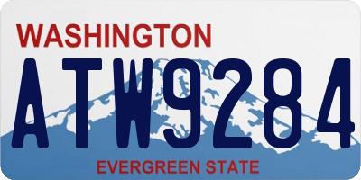 WA license plate ATW9284