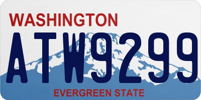 WA license plate ATW9299
