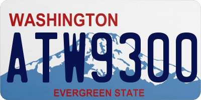 WA license plate ATW9300