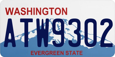WA license plate ATW9302