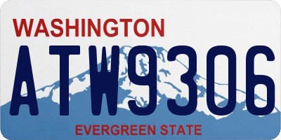 WA license plate ATW9306