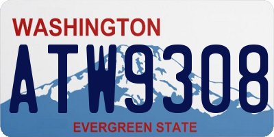 WA license plate ATW9308