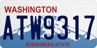 WA license plate ATW9317