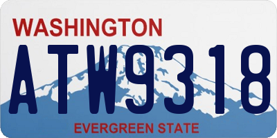 WA license plate ATW9318
