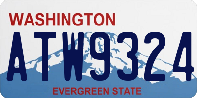WA license plate ATW9324