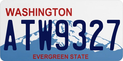 WA license plate ATW9327
