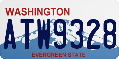 WA license plate ATW9328