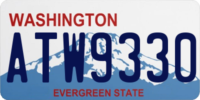 WA license plate ATW9330