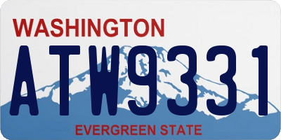 WA license plate ATW9331