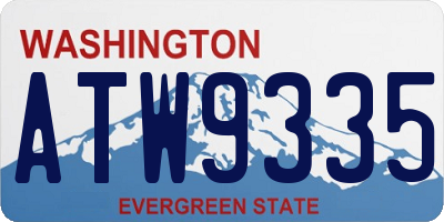 WA license plate ATW9335