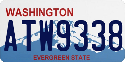 WA license plate ATW9338