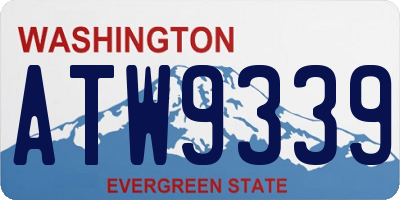 WA license plate ATW9339