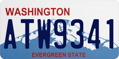 WA license plate ATW9341