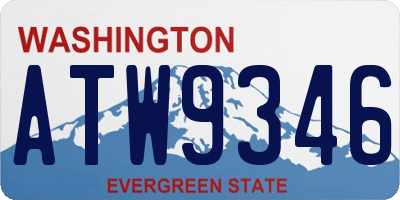 WA license plate ATW9346