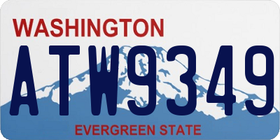 WA license plate ATW9349