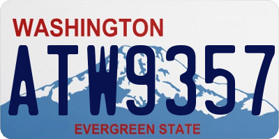 WA license plate ATW9357