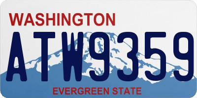 WA license plate ATW9359