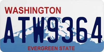 WA license plate ATW9364