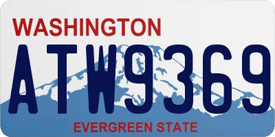 WA license plate ATW9369
