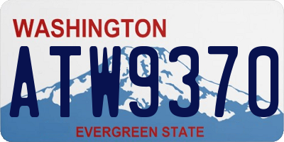 WA license plate ATW9370
