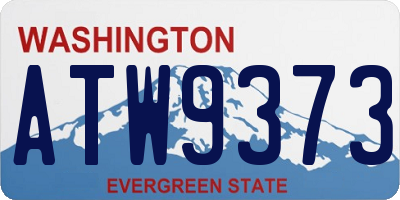 WA license plate ATW9373