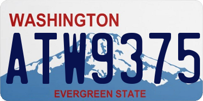 WA license plate ATW9375