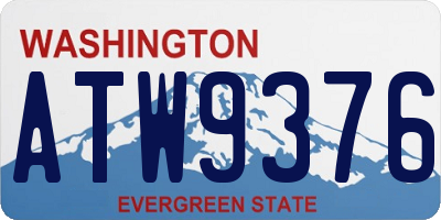 WA license plate ATW9376