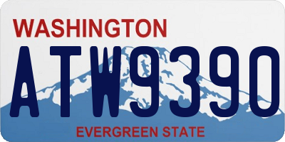 WA license plate ATW9390
