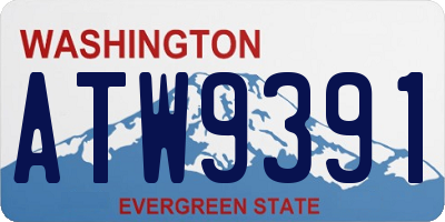 WA license plate ATW9391