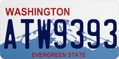 WA license plate ATW9393