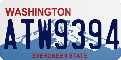 WA license plate ATW9394