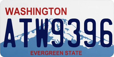 WA license plate ATW9396