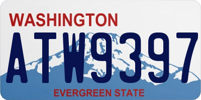 WA license plate ATW9397