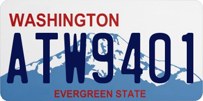 WA license plate ATW9401
