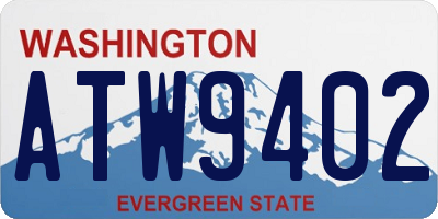 WA license plate ATW9402
