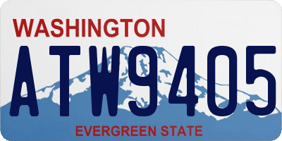 WA license plate ATW9405