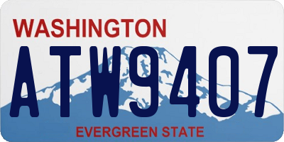 WA license plate ATW9407