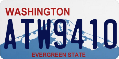WA license plate ATW9410