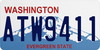 WA license plate ATW9411