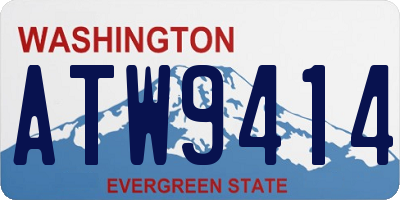 WA license plate ATW9414