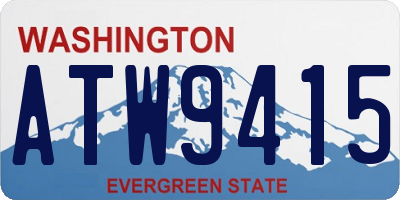 WA license plate ATW9415