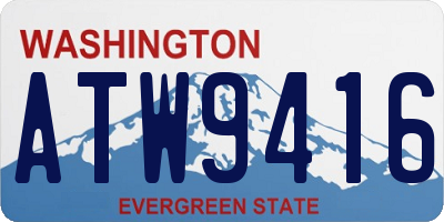 WA license plate ATW9416